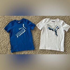 Puma Kids Blue and White Graphic Tees